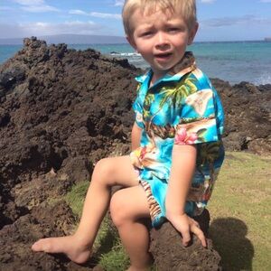 RJC Toddler Hawaii Button Down Top and Shorts Vacation Special Event Outfit